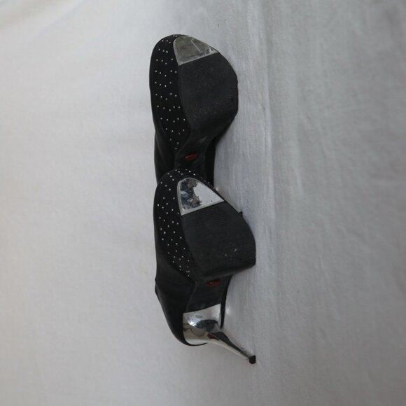 Promise Black Studded Stilettos 6 inch heels EUC - Picture 3 of 10